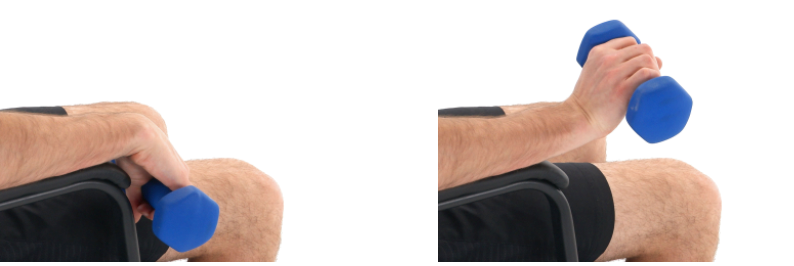 someone doing a wrist extension exercise