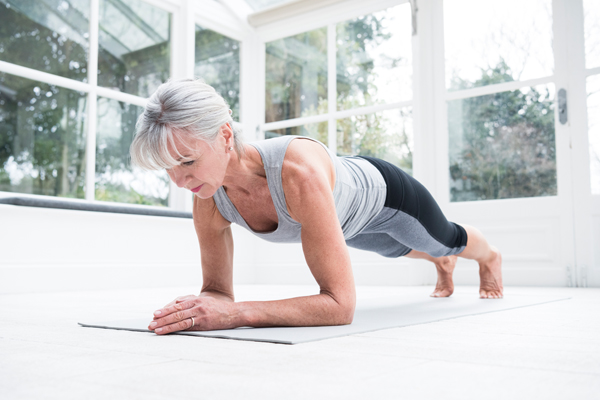 planking older woman planking